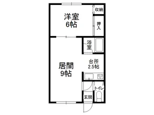 エスレイア西町【103号室】の間取り