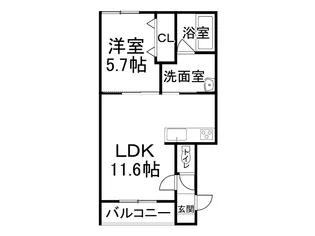 西9南10AP【103号室】の間取り