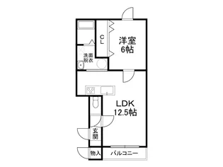 ALPHAⅣ【3-B号室】の間取り