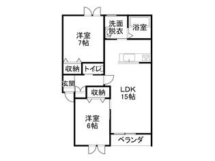 トレイブルック南館【3階】の間取り