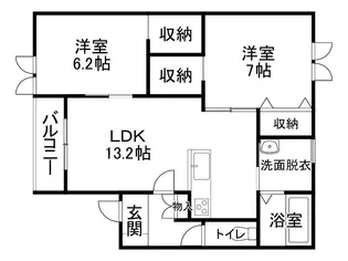 トレイブルックY館【2階】の間取り