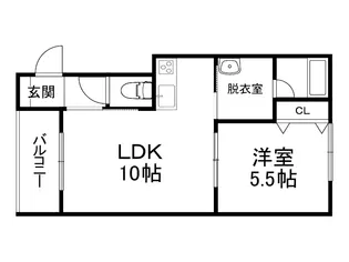 Amethyst【102号室】の間取り