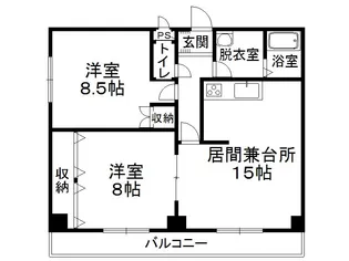 シャルム壱番館【506号室】の間取り