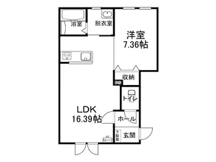 トレフル・新町【2階】の間取り