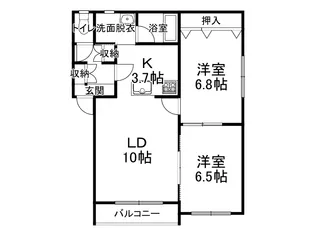 ブリスヴィラ【202号室】の間取り