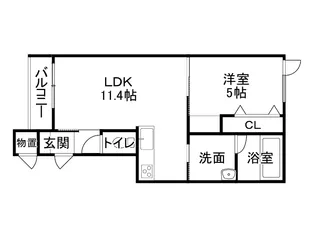 Court solario【301号室】の間取り