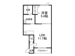 シュエット【105号室】の間取り