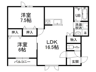 OWL(アウル)Ⅱ【1階】の間取り