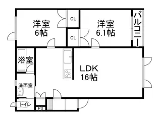 TOWN RADIANT【1階】の間取り