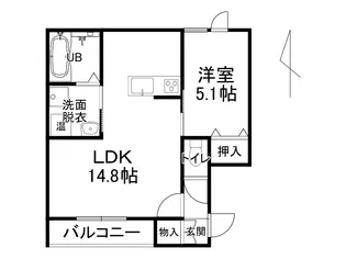 OWL(アウル)Ⅰ【307号室】の間取り