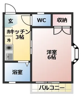 ハイム沙羅【201号室】の間取り