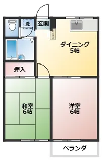 エステートピア幸B棟【103号室】の間取り