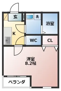 エクシブ白旗【1階】の間取り