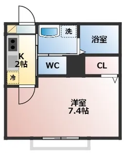 アプレストパピン【201号室】の間取り