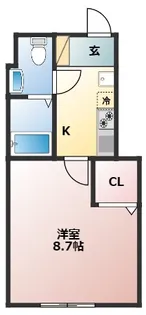 レミオパレス葛城【201号室】の間取り