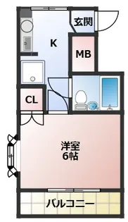 キャピタル壱番館【B-5号室】の間取り