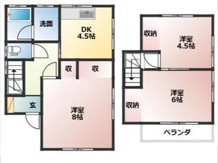 千葉県千葉市稲毛区山王町【一戸建】の間取り