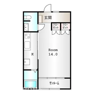 るーばんハイム【1階】の間取り