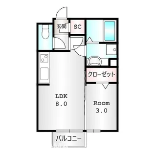 メゾン ド ボナール【2階】の間取り