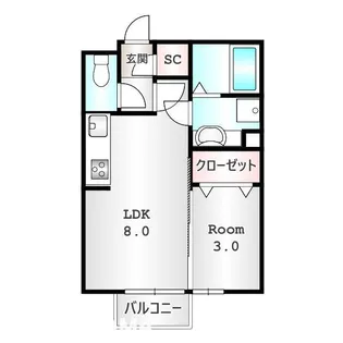 МNハウス和田多中 B【2階】の間取り