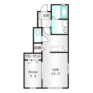 グランシャス・雅【1階】の間取り
