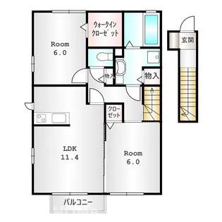 サンクレール B【2階】の間取り