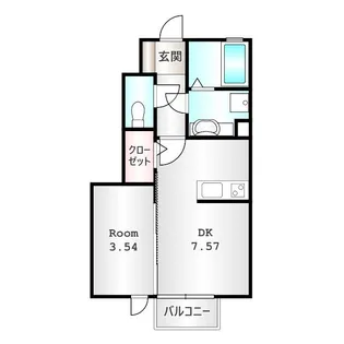 グラシア【105号室】の間取り