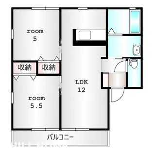 コスモハイムII B【201号室】の間取り