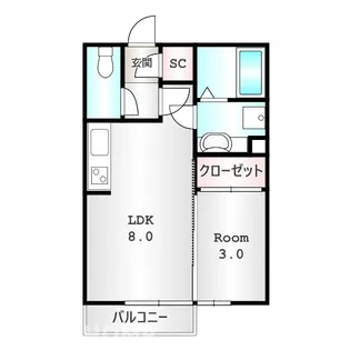 シャトレ ロザージュ【2階】の間取り
