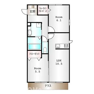 クラリーチェ【1階】の間取り