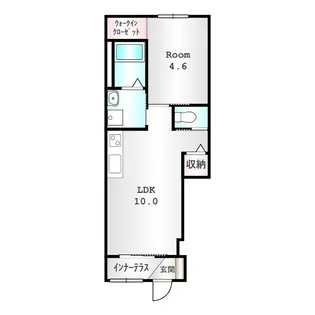 リノア ウエスト【1階】の間取り
