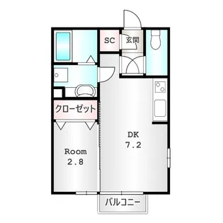 勝山 A【201号室】の間取り