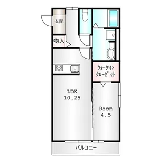 メゾン・ドゥ・ボヌール【101号室】の間取り