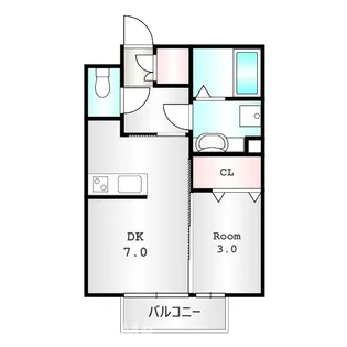 さざんか B【1階】の間取り