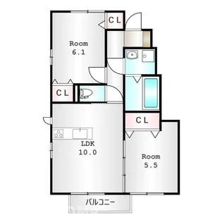 メゾン ボヌールI【1階】の間取り