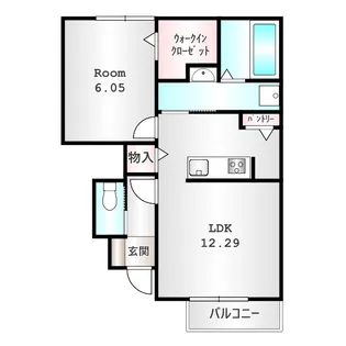 ローズA【1階】の間取り