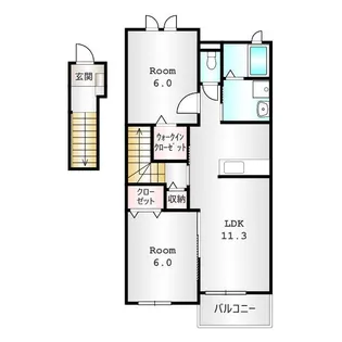グリーンフォールズ山王 B【2階】の間取り