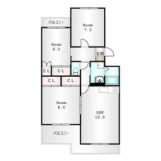 ファランドール井野【3階】の間取り