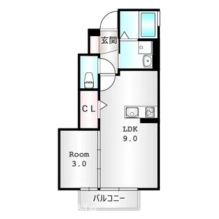 セプトガーデン大渡町【1階】の間取り