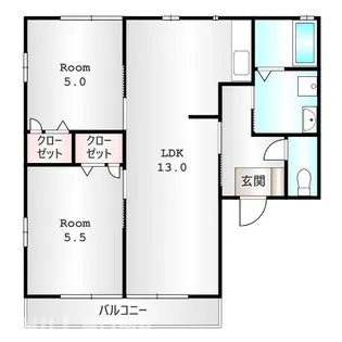 アネシス韮塚【1階】の間取り