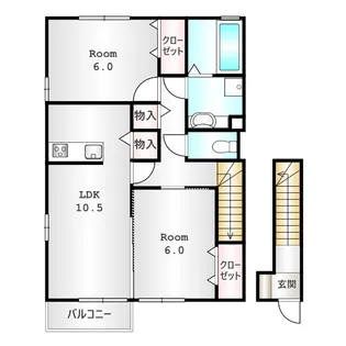 パークサイド21 E【202号室】の間取り