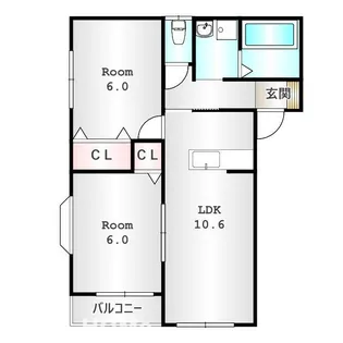 ハーヴェスト玉村【1階】の間取り