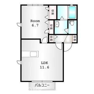 ラ・フィオーレB【1階】の間取り