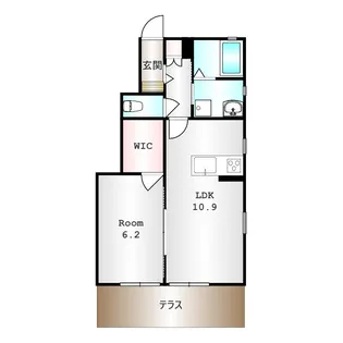 グランスクエア B【1階】の間取り