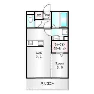 LA MAISON 本町【1階】の間取り