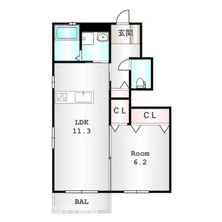 シャコンヌ【C103号室】の間取り