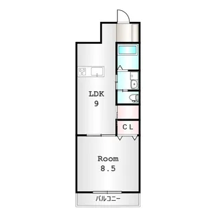 クラージュ【202 号室】の間取り
