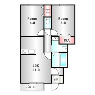 グランシャリオ大胡 B【1階】の間取り