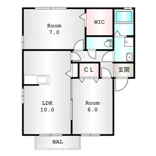 サニーフラット【2階】の間取り