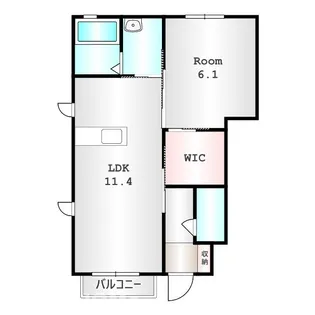 メゾンサンモール【1階】の間取り